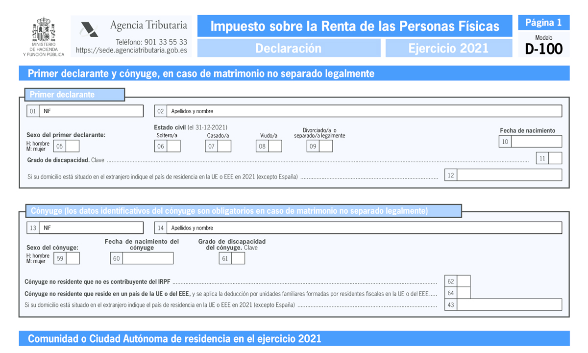 Orden de reducción de índices para los módulos de la declaración de la renta: tardía e insuficiente