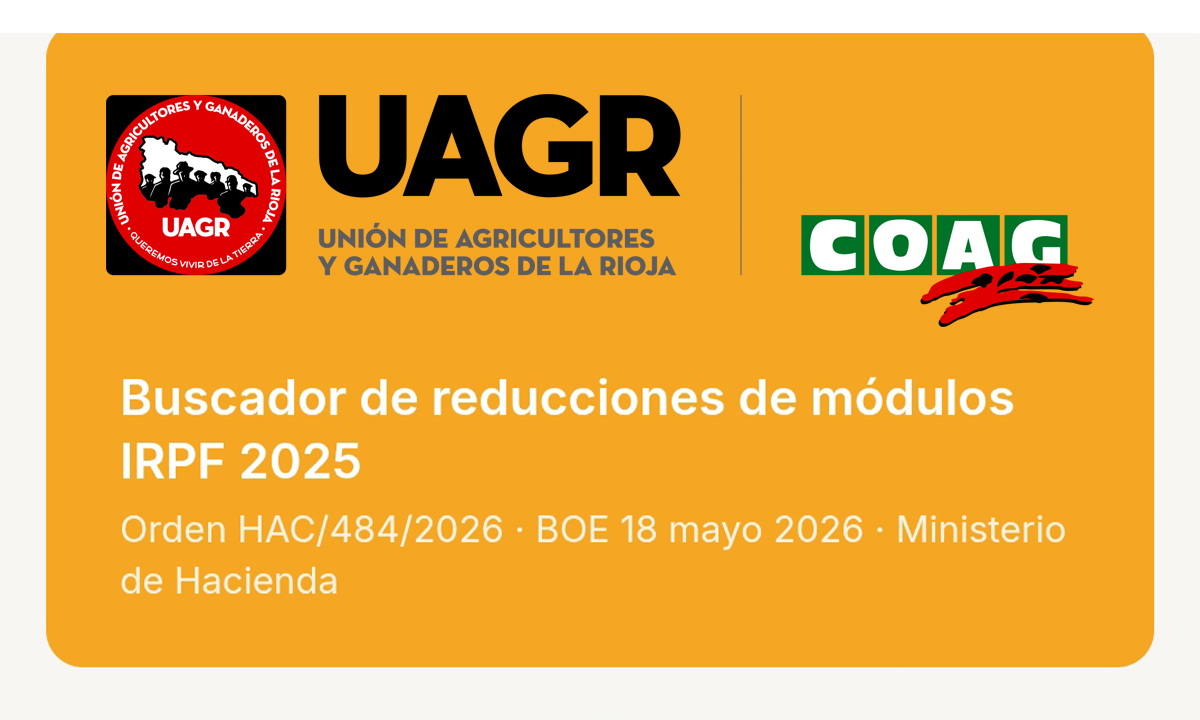 Buscador por pueblos y cultivos de reducción de módulos para la declaración de la renta